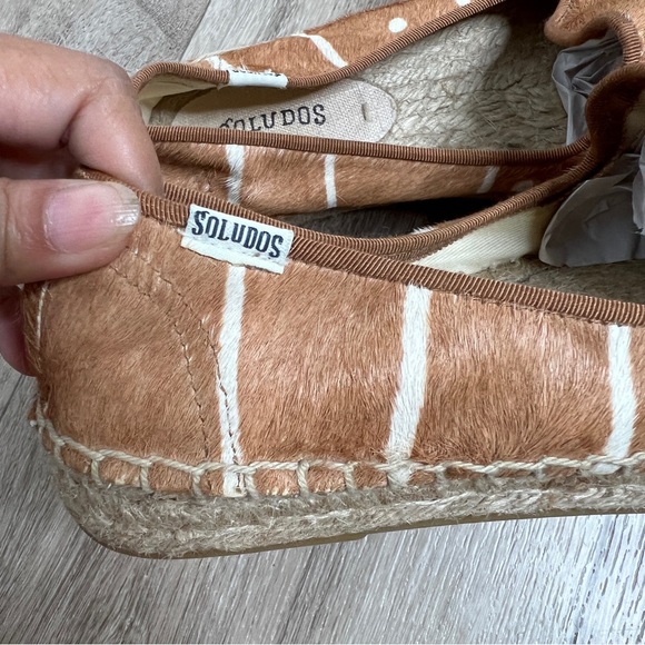 Soludos Genuine Calf Hair Espadrilles Size 8 - Picture 12 of 13